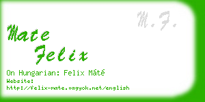 mate felix business card